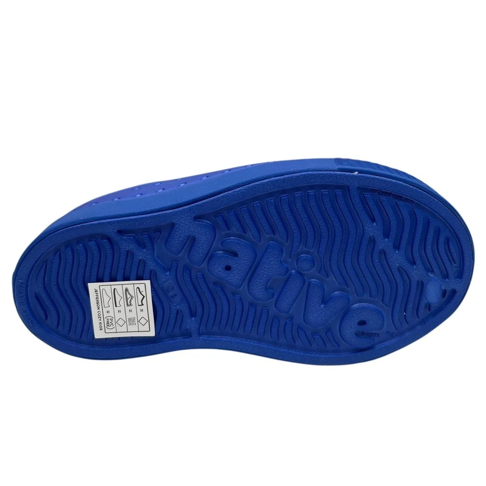 Native Jefferson Toddler Boys Slip-On Cozy Clogs Size 8 Blue-Yellow Warm Shoes‎